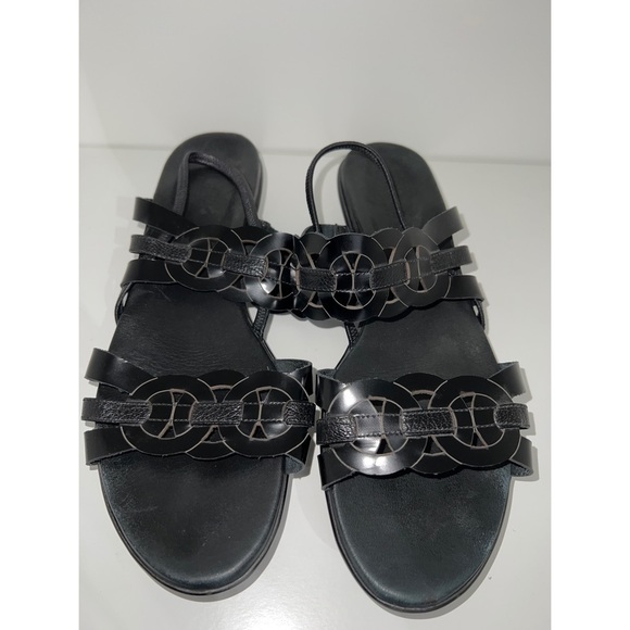 Munro walking wedge womens - Gem Munro BLACK LEATHER WALKING WEDGE - SIZE 11.5